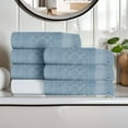 thumbnail image 1 of Superior Rolla Cotton Geometric Soft Hand Towel Set of 6, Blue, 1 of 12