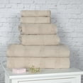 thumbnail image 1 of Superior Roma Cotton 6 Piece Assorted Towel Set, Stone, 1 of 10