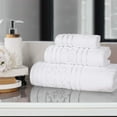 thumbnail image 1 of Superior Sadie Zero Twist Cotton Floral 3 Piece Towel Set, White, 1 of 10