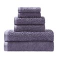 thumbnail image 1 of Superior Sailor Cotton Jacquard and Solid 6-Piece Towel Set, Lilac, 1 of 7