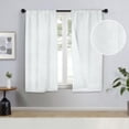 thumbnail image 1 of Superior Senna Blackout Curtains Set of 2, Rod Pocket Curtain Panel Pair, Snow White, 26"W x 63"L, 1 of 10