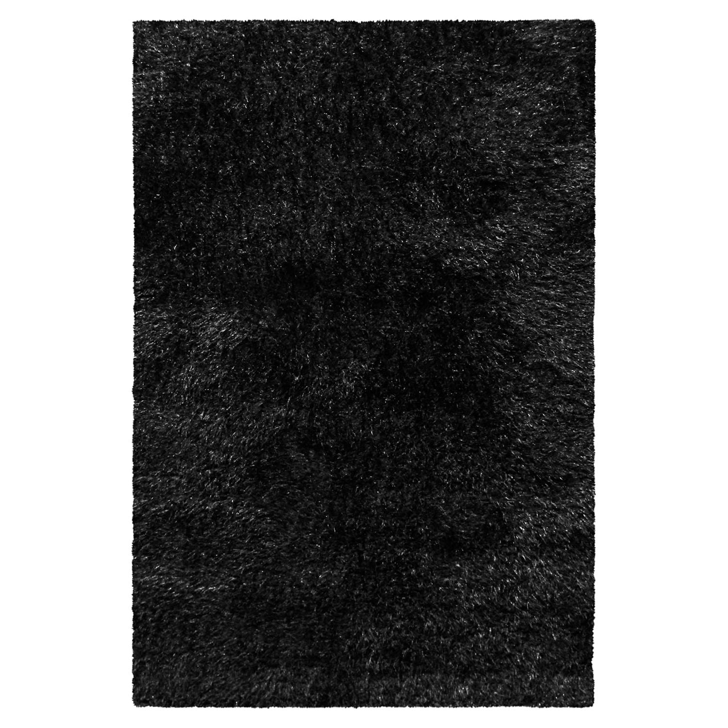 Superior Shag Boho Plush Indoor Area Rug, Black, 8' x 10'