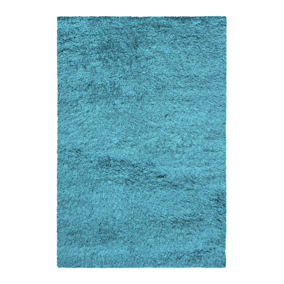 Superior Shag Boho Plush Indoor Area Rug, Cyan, 8' x 10'