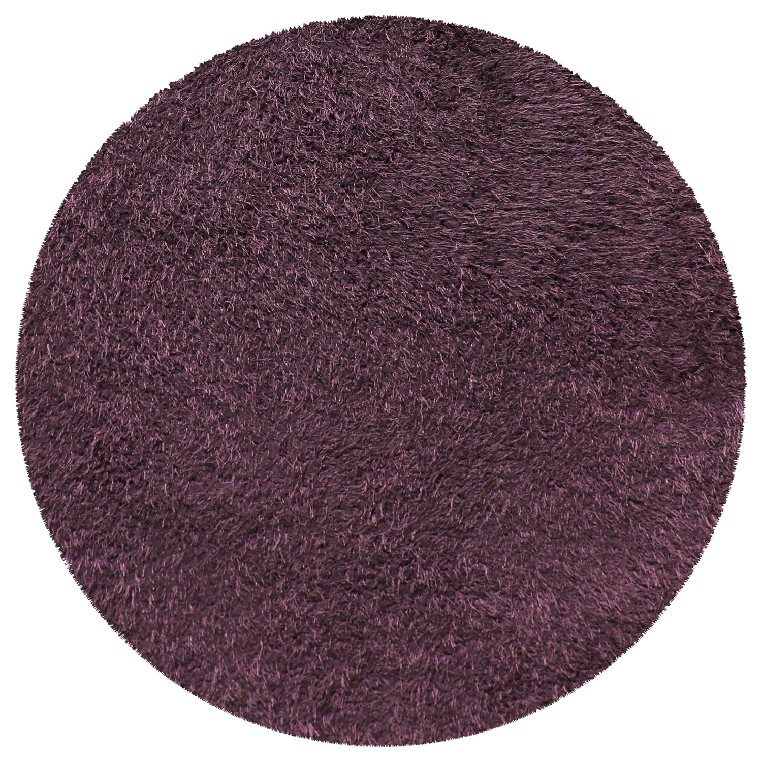 Superior Shag Boho Plush Indoor Area Rug, Purple, 6' 6" Round