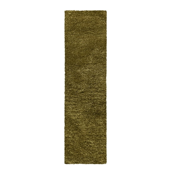 Superior Shag Boho Plush Indoor Runner Area Rug, Sage, 2' 25" x 13'
