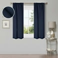 thumbnail image 1 of Superior Shimmer Blackout Curtains, Rod Pocket, Set of 2, 26" X 63", Navy Blue, 1 of 5