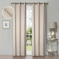 thumbnail image 1 of Superior Shimmer Blackout Curtains, Grommet Header, Set of 2, 42" X 63", Ivory, 1 of 6