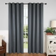 thumbnail image 1 of Superior Shimmer Blackout Curtains, Grommet Header, Set of 2, 52" X 108", Gray, 1 of 6