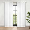thumbnail image 1 of Superior Shimmer Blackout Curtains, Grommet Header, Set of 2, 52" X 108", Snow White, 1 of 6