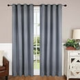 thumbnail image 1 of Superior Shimmer Blackout Curtains, Grommet Header, Set of 2, 52" X 96", Silver, 1 of 6