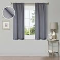 thumbnail image 1 of Superior Shimmer Blackout Curtains, Rod Pocket, Set of 2, 26" X 63", Silver, 1 of 7