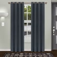 thumbnail image 1 of Superior  Shimmer Insulated Thermal Blackout Grommet Curtain Panel Pair, 1 of 5