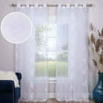 thumbnail image 1 of Superior Sia Damask Sheer Curtain Panel Set with Grommet Header , 52" x 96", White, 1 of 11