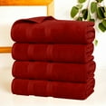 thumbnail image 1 of Superior Smart Dry Zero Twist Cotton Bath Towel Set of 4, Crimson, 1 of 11