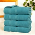 thumbnail image 1 of Superior Smart Dry 4-Piece Zero Twist Soft Cotton Bath Towel Set, Quick Dry Fade Resistant, Turquoise, 1 of 11