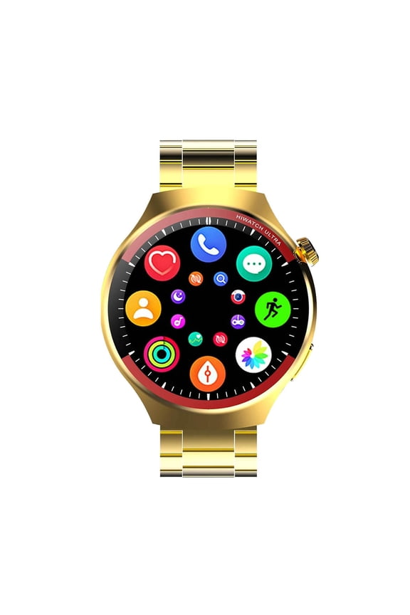 Superior Smart Watch With With Build Quality | Featuring NFC Waterproof Sport Modes Titanium | Great For Active People Gold Great For Travel Use Gold