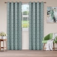 thumbnail image 1 of Superior Soft Quality Woven, Bohemian Trellis Blackout Thermal Grommet Curtain Panel Pair, 1 of 5