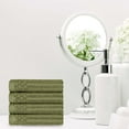 thumbnail image 1 of Superior Soho Ribbed Cotton Absorbent Hand Towel Set of 4, Sage, 1 of 9