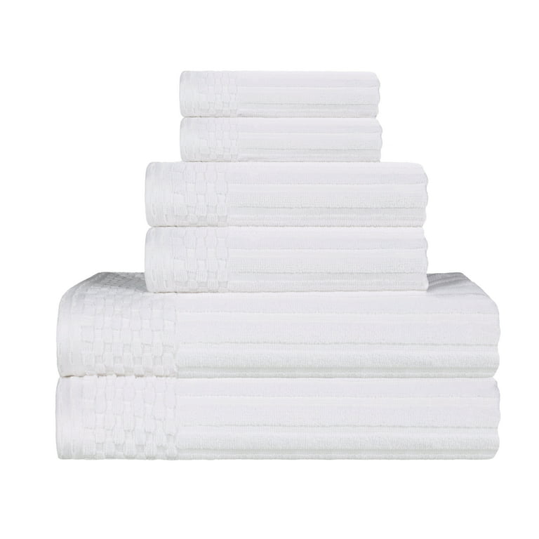 Superior Soho 6 Piece Cotton Towel Set White