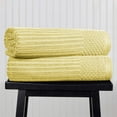 thumbnail image 1 of Superior Soho Ribbed Cotton Absorbent Bath Sheet Set of 2, Golden Mist, 1 of 9
