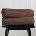 thumbnail image 1 of Superior Soho Ribbed Cotton Absorbent Bath Sheet Set of 2, Java, 1 of 9