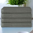 thumbnail image 1 of Superior Soho Ribbed Cotton Absorbent Bath Towel Set of 4, Pine, 1 of 9