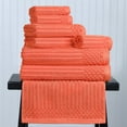 thumbnail image 1 of Superior Soho Ribbed Cotton 8-Piece Assorted Towel Set, Coral, 1 of 9