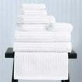 thumbnail image 1 of Superior Soho Ribbed Cotton 8-Piece Assorted Towel Set, White, 1 of 9