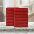 thumbnail image 1 of Superior Soho Ribbed Cotton Face Towel/Washcloth Set of 12, Burgundy, 1 of 9