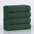 thumbnail image 1 of Superior Soho Ribbed Cotton Absorbent Bath Towel Set of 4, Forest Green, 1 of 9