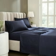 thumbnail image 1 of Superior Solid 1200-Thread Count Cotton Blend Sheet Set, Full, Navy Blue, 1 of 6