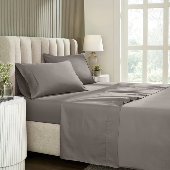 Superior 5-Piece 1200 Thread Count Grey Sheet Set, Split King