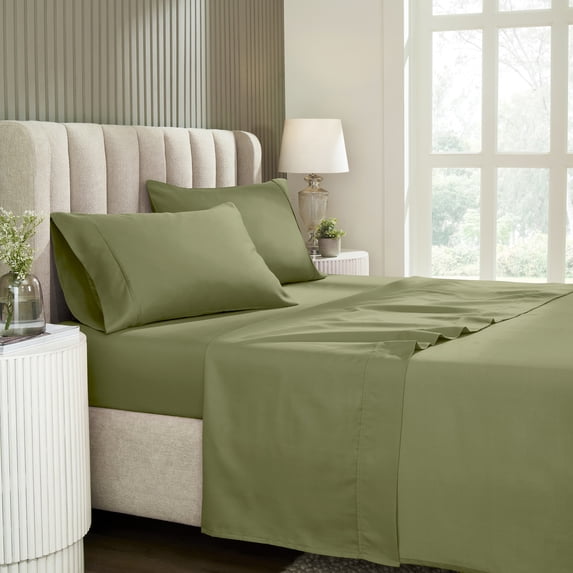 Superior 5-Piece 1200 Thread Count Sage Sheet Set, Split King