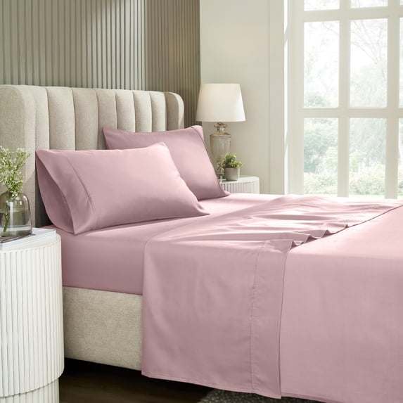 Superior Solid 1200-Thread Count Cotton Blend Sheet Set, King, Lavender