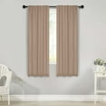 thumbnail image 1 of Superior Blackout Solid Light Filtering Back Tab Curtain Panel Set, 26"X 63", Smoked Ash, 1 of 9