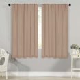 thumbnail image 1 of Superior Blackout Solid Light Filtering Back Tab Curtain Panel Set, 42"X 63", Smoked Ash, 1 of 9
