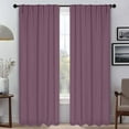 thumbnail image 1 of Superior Blackout Solid Light Filtering Back Tab Curtain Panel Set, 42"X 84", Wisteria, 1 of 9