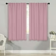 thumbnail image 1 of Superior Blackout Solid Light Filtering Back Tab Curtain Panel Set, 52" x 72", Mauve chalk, 1 of 11