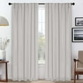 thumbnail image 1 of Superior Blackout Solid Light Filtering Back Tab Curtain Panel Set, 52" x 84", Chrome, 1 of 11