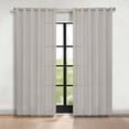thumbnail image 1 of Superior Blackout Solid Light Filtering Grommet Curtain Panel Set, 70"x108", Chrome, 1 of 10