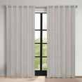 thumbnail image 1 of Superior Blackout Solid Light Filtering Grommet Curtain Panel Set, 70"X 84", Chrome, 1 of 11