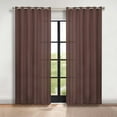 thumbnail image 1 of Superior Blackout Solid Light Filtering Grommet Curtain Panel Set, 70"X 96", Cappuccino, 1 of 10