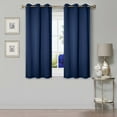thumbnail image 1 of Superior Blackout Solid Light Filtering Grommet Curtain Panel Set, 42" x 63", Navy Blue, 1 of 9
