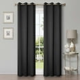 thumbnail image 1 of Superior Blackout Solid Light Filtering Grommet Curtain Panel Set, 42" x 84", Black, 1 of 9