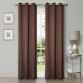 thumbnail image 1 of Superior Blackout Solid Light Filtering Grommet Curtain Panel Set, 42" x 96", Cappuccino, 1 of 9