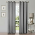 thumbnail image 1 of Superior Blackout Solid Light Filtering Grommet Curtain Panel Set, 42"X 96", Silver, 1 of 9