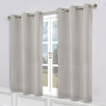 thumbnail image 1 of Superior Blackout Solid Light Filtering Grommet Curtain Panel Set, 52" x 63", Chrome, 1 of 9
