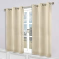 thumbnail image 1 of Superior Blackout Solid Light Filtering Grommet Curtain Panel Set, 52"X 63", Ivory, 1 of 9