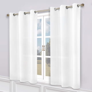 Superior Blackout Solid Light Filtering Grommet Curtain Panel Set, 52" x 63", Snow White