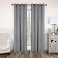 thumbnail image 1 of Superior Blackout Solid Light Filtering Grommet Curtain Panel Set, 52"X 120", Silver, 1 of 11